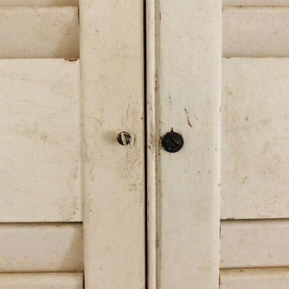 Pair Window Shutters 54" H X 18" W  Colonial Wood  Louver Plantation White - Picture 3 of 8